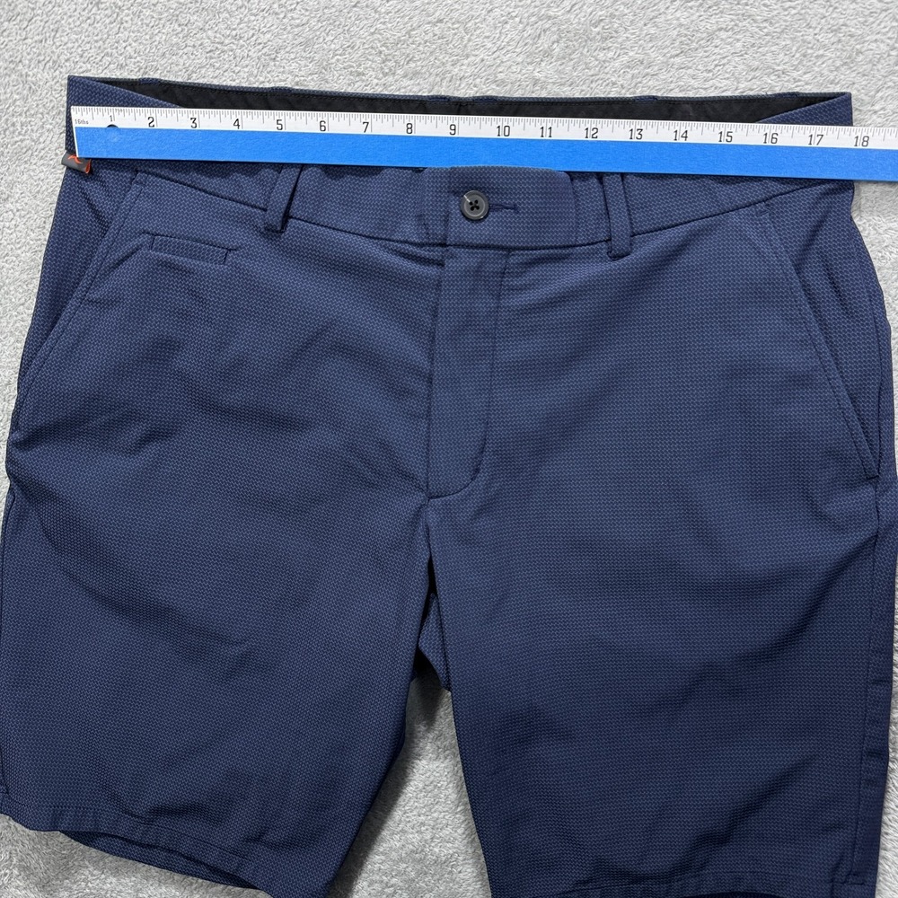 KJUS Shorts Mens 38 Blue Ike Texture Regular Fit 10" Performance Golf Chino - Picture 7 of 9